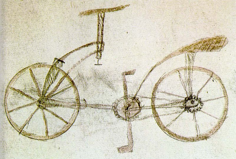 bicicleta leonardo da vinci miguel angel diseño inventor bici