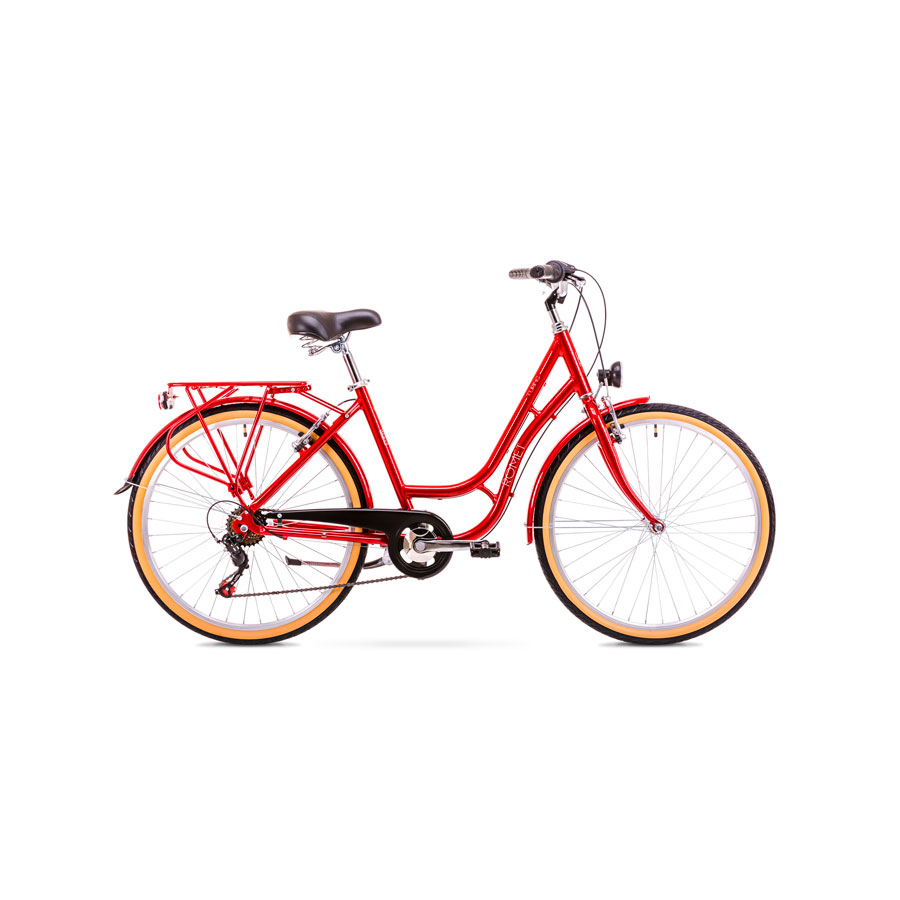 bici Romet de paseo urbana roja para mujer valencia barata