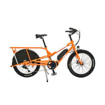 cargobike yuba kombi e5 naranja electrica niños valencia