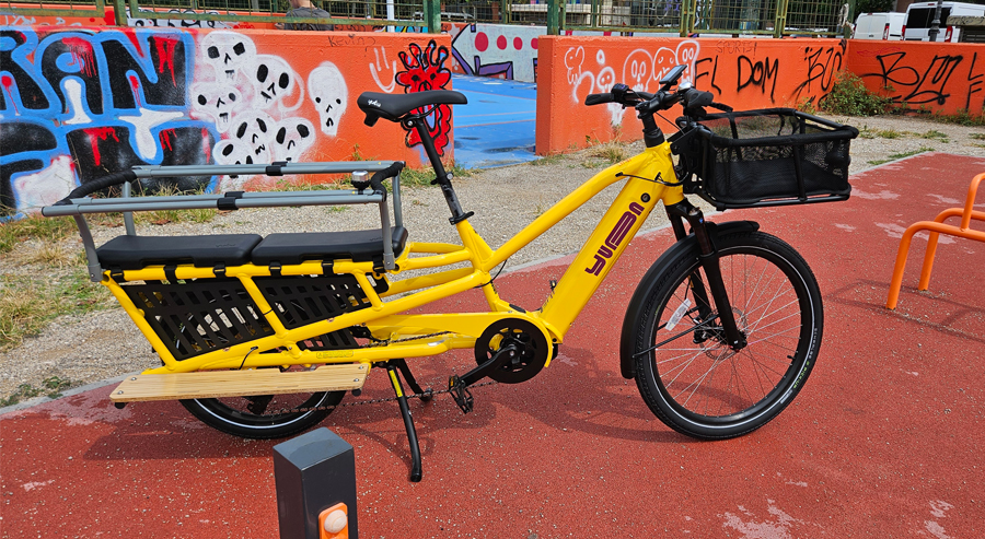 bicicleta de carga niños valencia colegio yuba