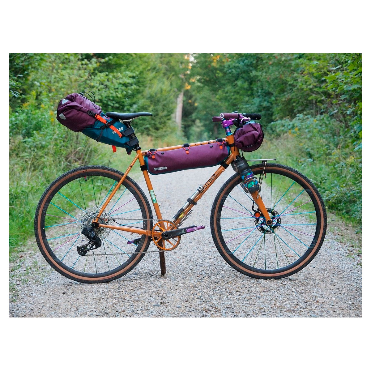 Juego de Bolsas ORTLIEB Bikepacking Limited Edition Purple-Petrol-Orange - Imagen 5